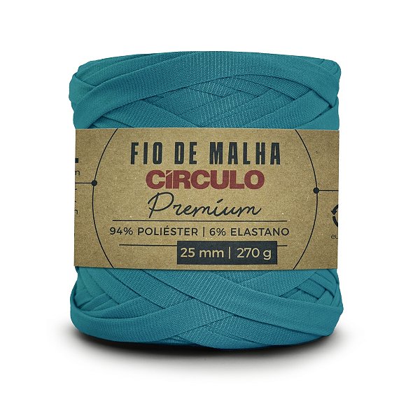 Fio Malha Premium Círculo 25mm - Turquesa - Un