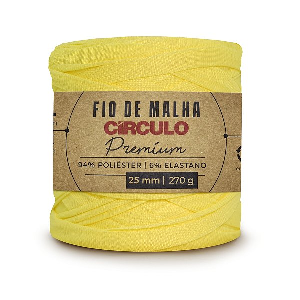 Fio Malha Premium Círculo 25mm - Canário - Un