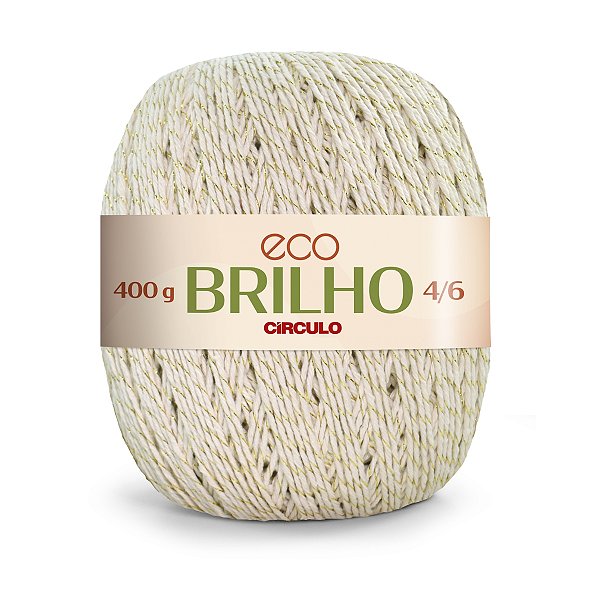 Barbante Eco Brilho Círculo 393m - Natural Brilho Ouro - Un