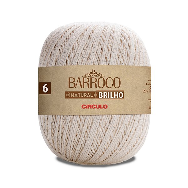 Barbante Barroco Natural Brilho Prata 6 700g - Un