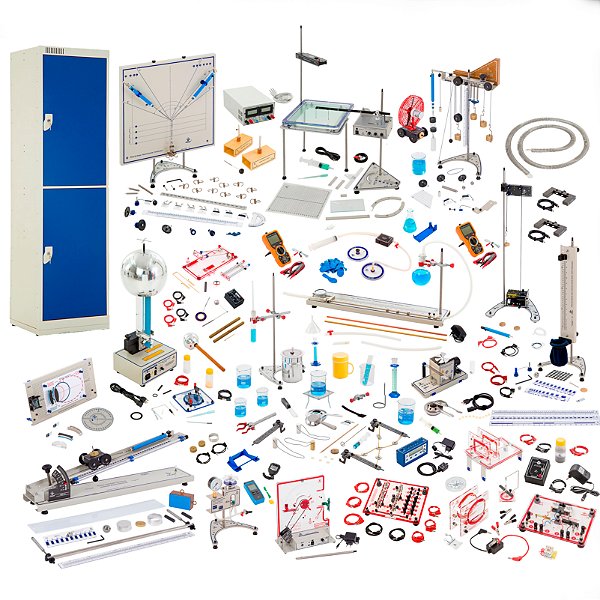 Unidade mestra para física geral com armário, multimedidor analógico e digital e sensores