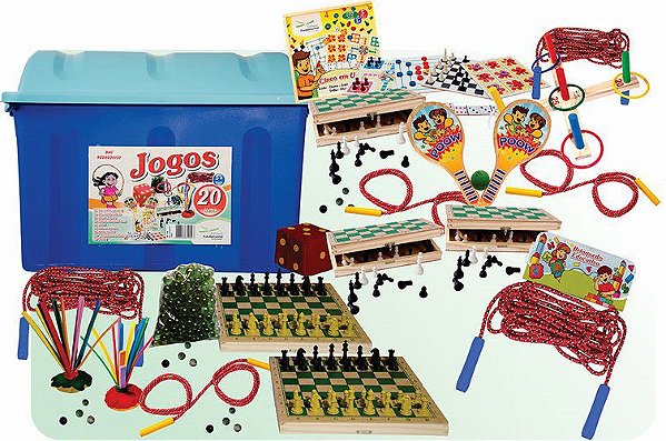 Baú de Jogos com 20 peças