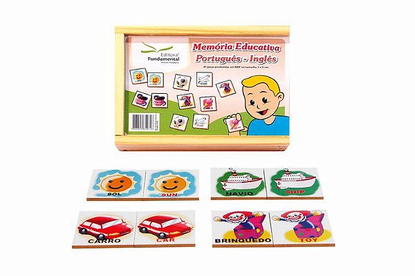 Memória Educativa Português - Inglês - 40 peças