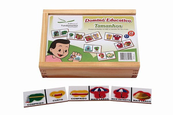 Dominó Educativo  de Tamanho - 28 peças