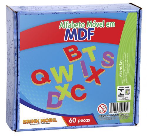 Alfabeto Móvel em MDF - 60 peças