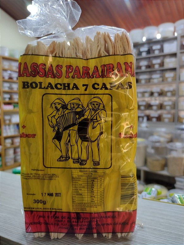 BOLACHA 7 CAPAS PARAIBA 300G