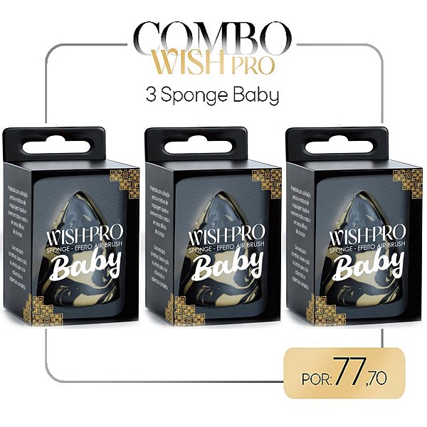 COMBO WISHPRO - ( 3 Sponge Baby ) - Michelly Palma - WishPro