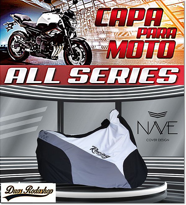 Capa de moto Nave  All Séries cor Branco