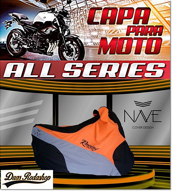 Capa de Moto Nave All Séries Cor laranja