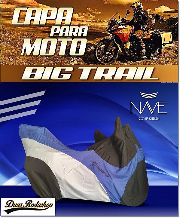 Capa para moto  Big Trail cor azul