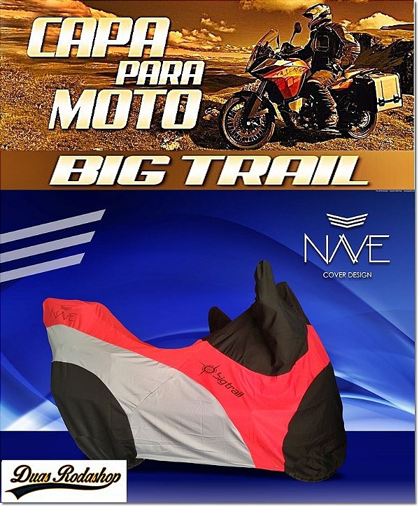 Capa Para Moto Big Trail Cor Vermelho