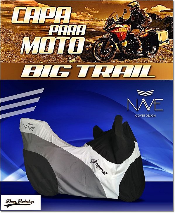 Capa Para Moto Big Trail Cor Branco