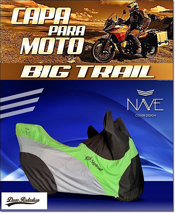 Capa Para Moto Big Trail Cor Verde