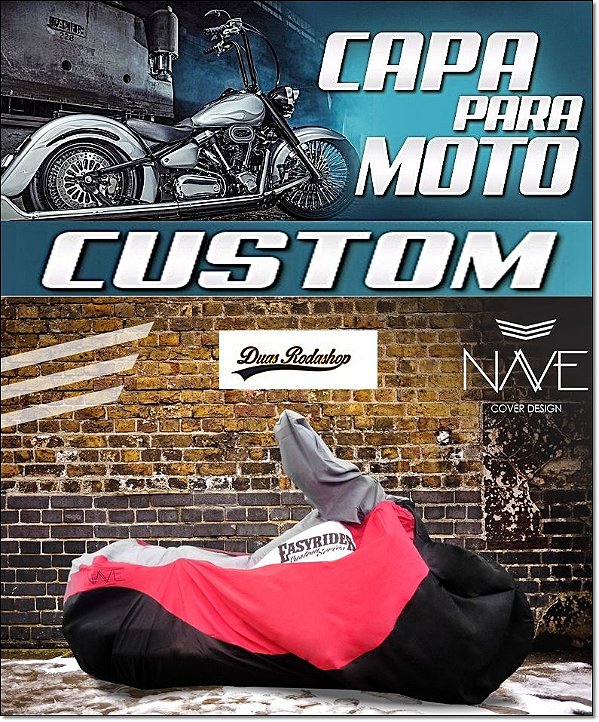 Capa Para Moto Custom Cor Vermelho