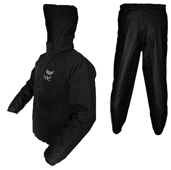 Conjunto de Chuva Nylon Full Black
