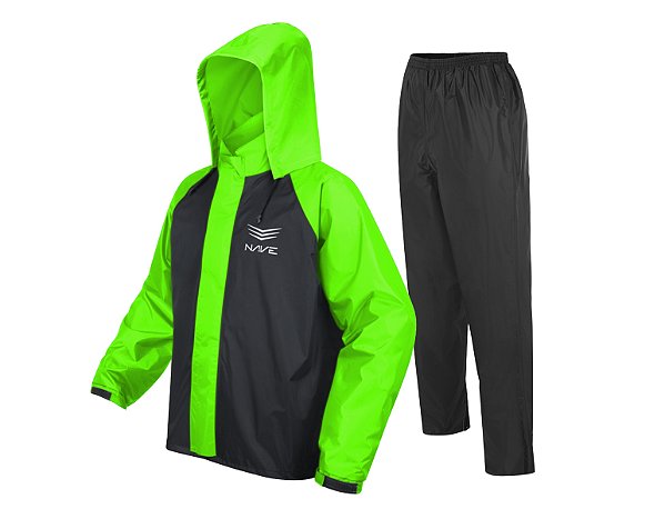 Capa De Chuva Motoqueiro Conjunto Bicolor Nylon Emborrachado