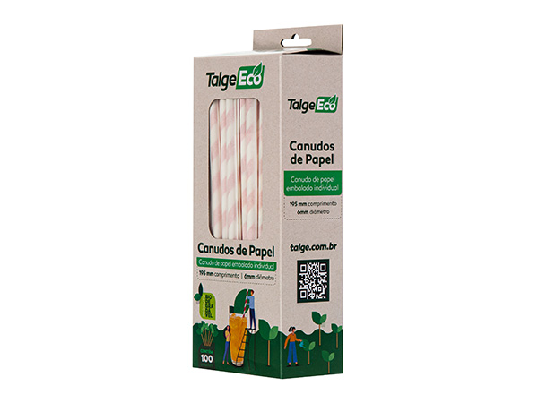 Canudo de  Papel Talge ECO C/100UN