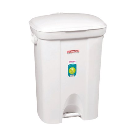 Lixeira com Pedal 72L Sanremo Branca