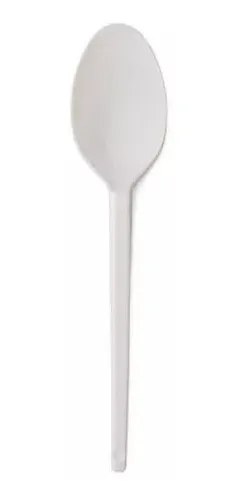 Colher Descartavel Refeição Branco c/ 50un