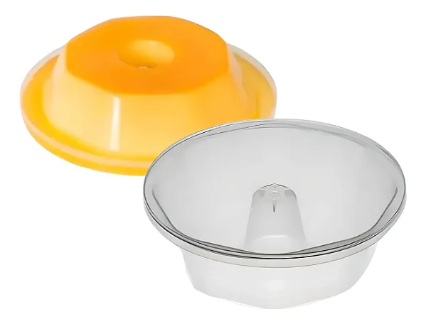 Forma de Pudim Descartável 80ml c/ Tampa Forno e Micro-ondas