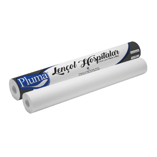 Lençol Hospitalar Branco Pluma 70x50 c/ 6 rolos