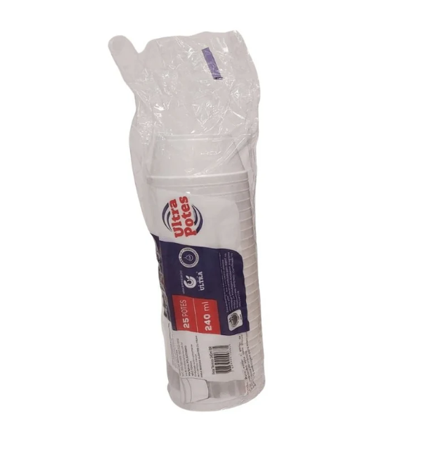 PoteTermico Descartavel De Isopor 240ml C/ 25UN