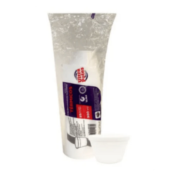 PoteTermico Descartavel De Isopor 300ml C/ 25UN