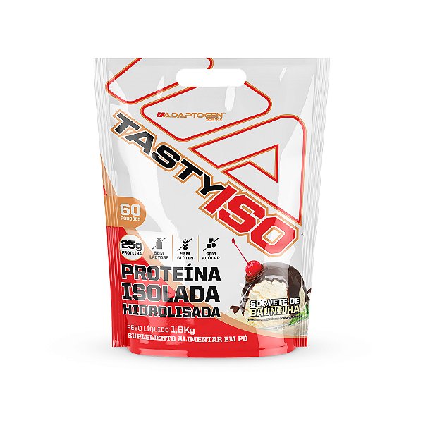 Tasty Iso Whey Protein Zero Lactose 1,8kgs Adaptogen Science