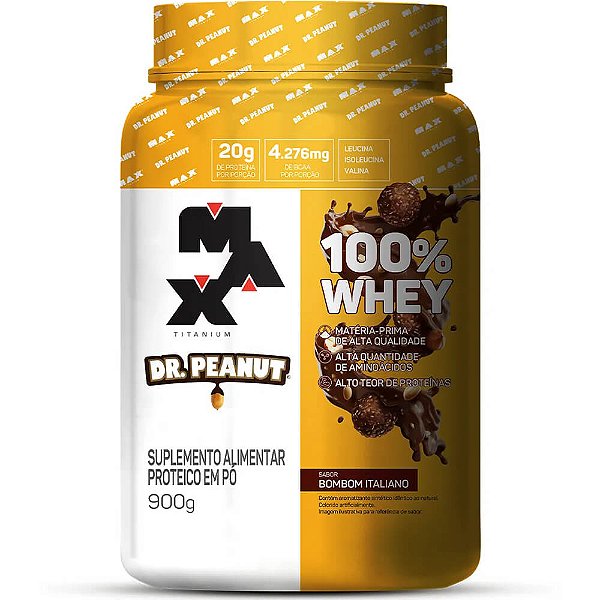 100% Whey Max Titanium Dr Peanut 900g
