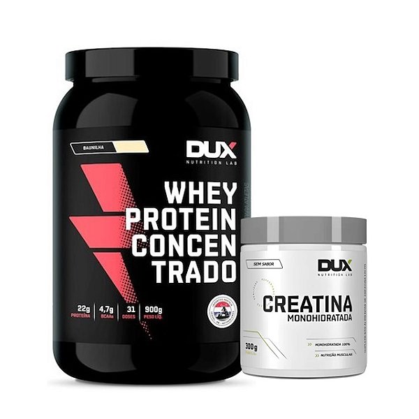 Combo Whey Protein Concentrado 900g  + Creatina 300g - Dux Nutrition