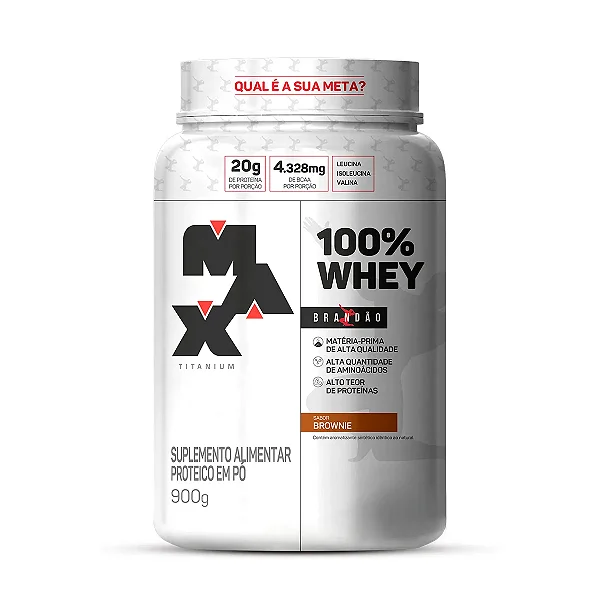 100% Whey Pote 900G Rafael Brandão - Max Titanium