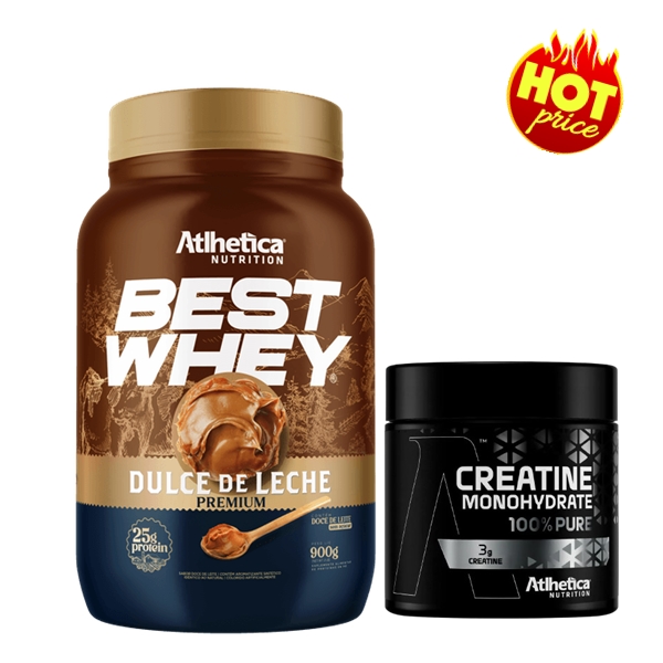 Kit Best Whey 900g + Creatina 100g - Atlhetica