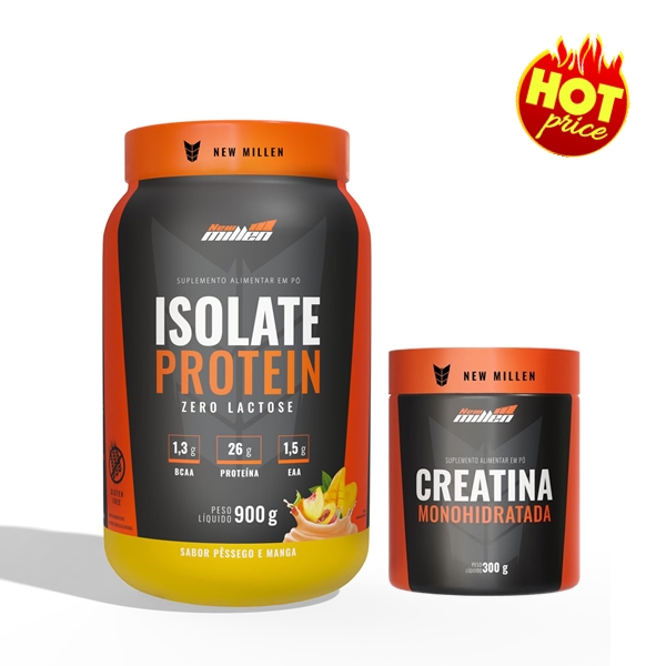 PROMO Isolate Protein New Millen 900g Zero Lactose + Creatina 300g