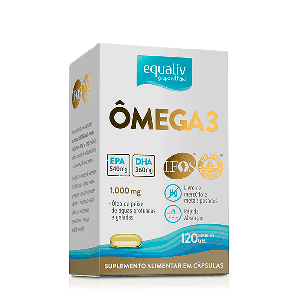 Ômega 3 Equaliv 120 cápsulas 100mg IFOS