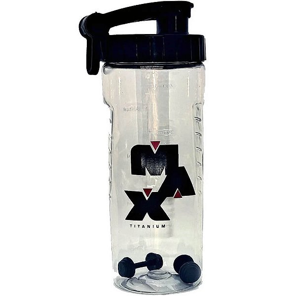Coqueteleira Slim Transparente - Max Titanium