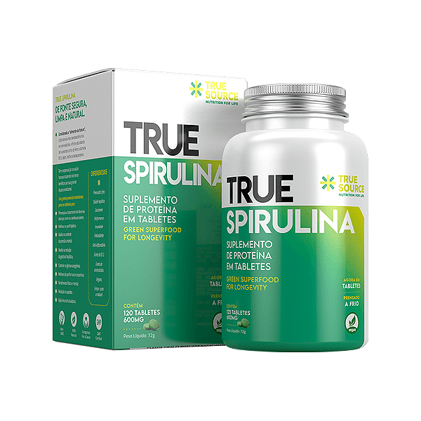 Spirulina 600mg 120 Tabletes - True Source