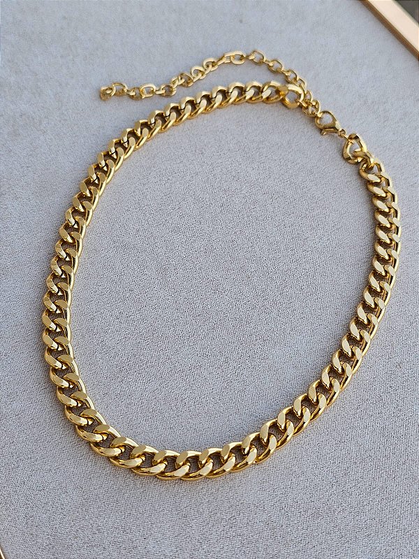 Choker corrente diamantada