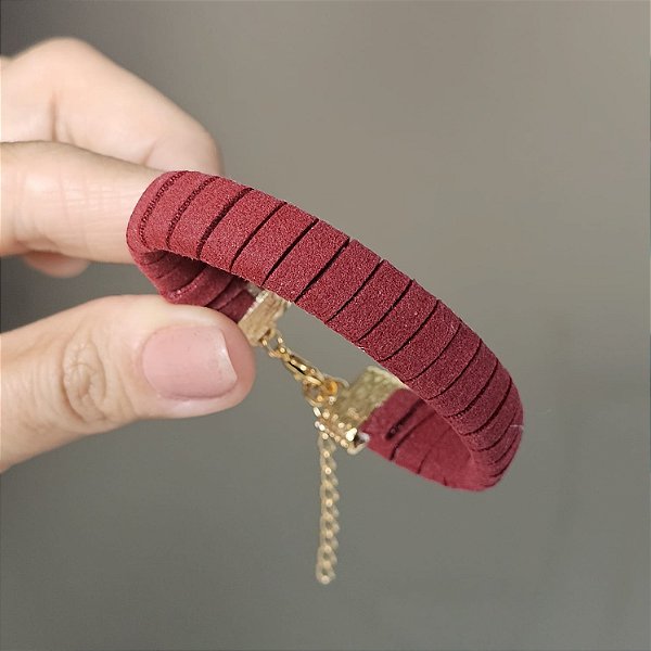 Pulseira bordada red