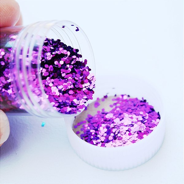 Glitter flocado roxo
