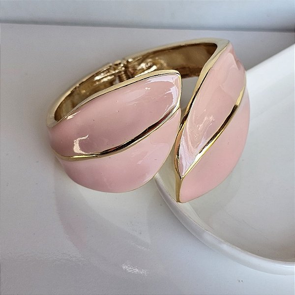 Bracelete folha rosinha