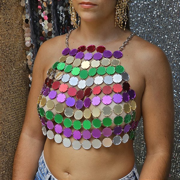 Top frente única medalhas