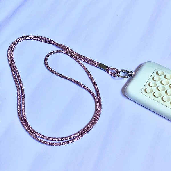 Corda de Celular Brilhante Rosa