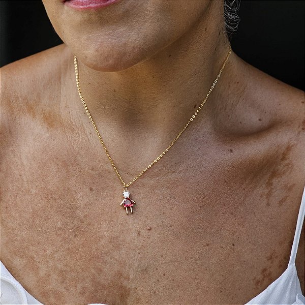 Colar folheado filha