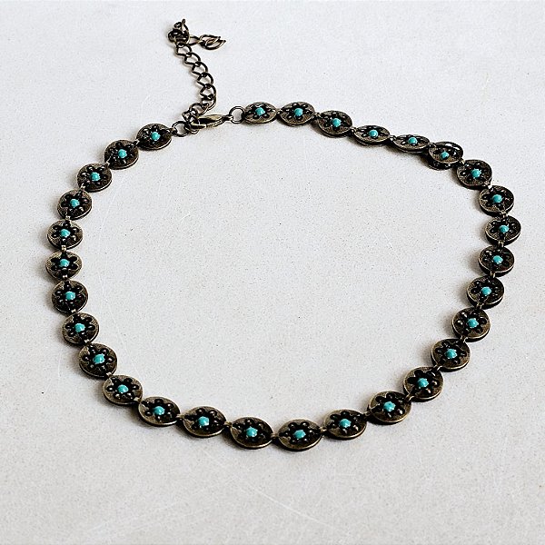Choker bossa turquesa