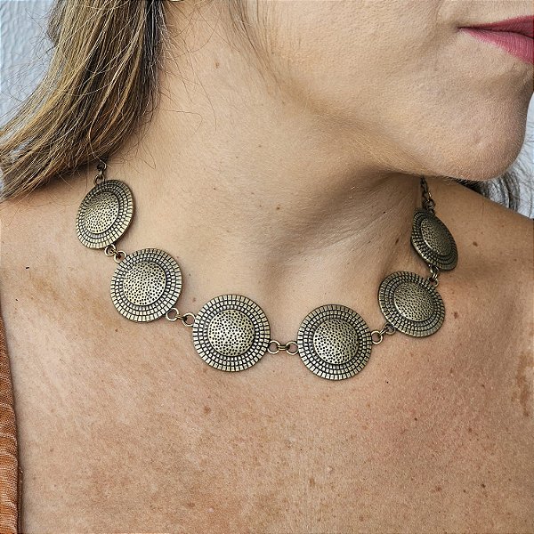 Colar vintage círculos