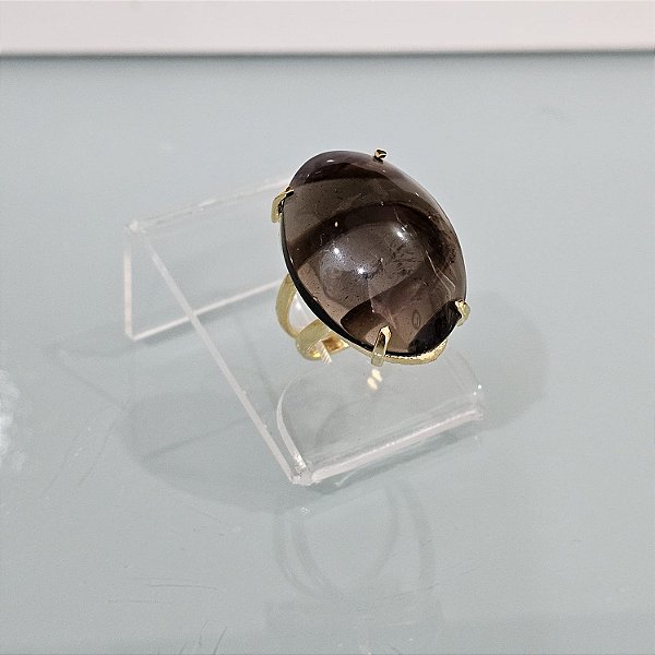 Anel quartzo fumê