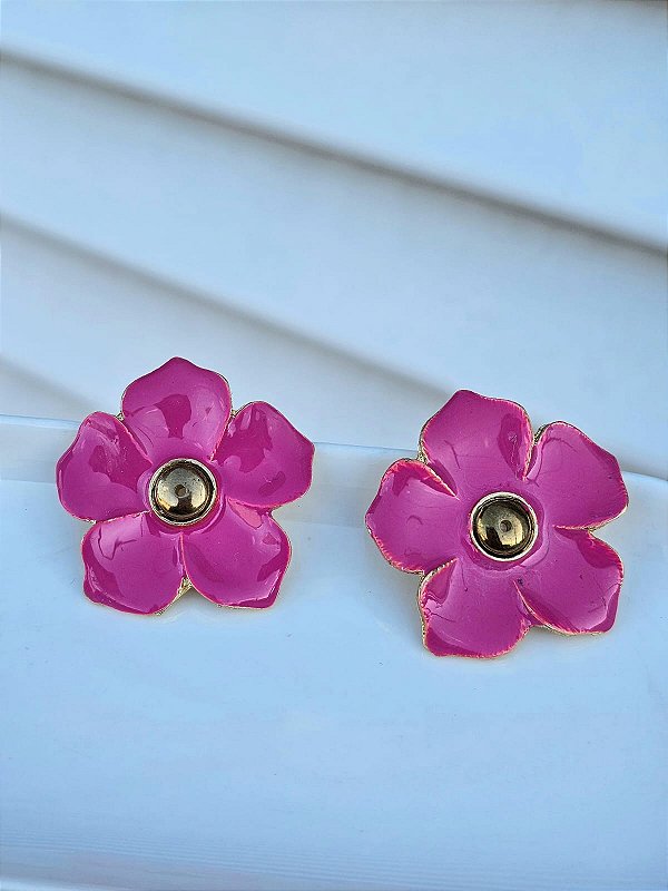 Brinco margarida pink