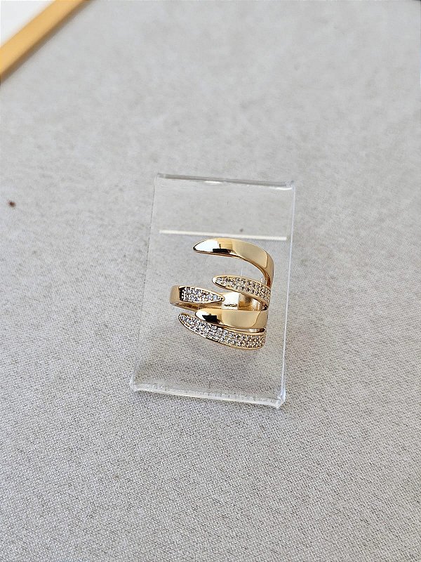 Anel garras dourado