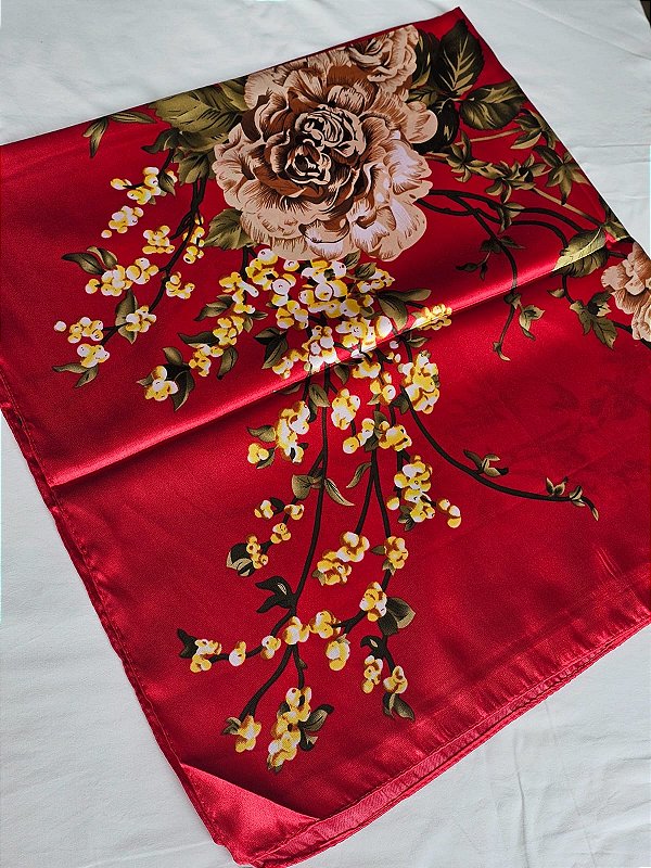 Lenço cerejeira vermelho