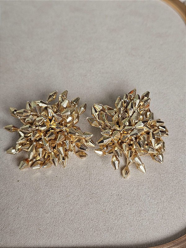 Brinco na pipoca dourado